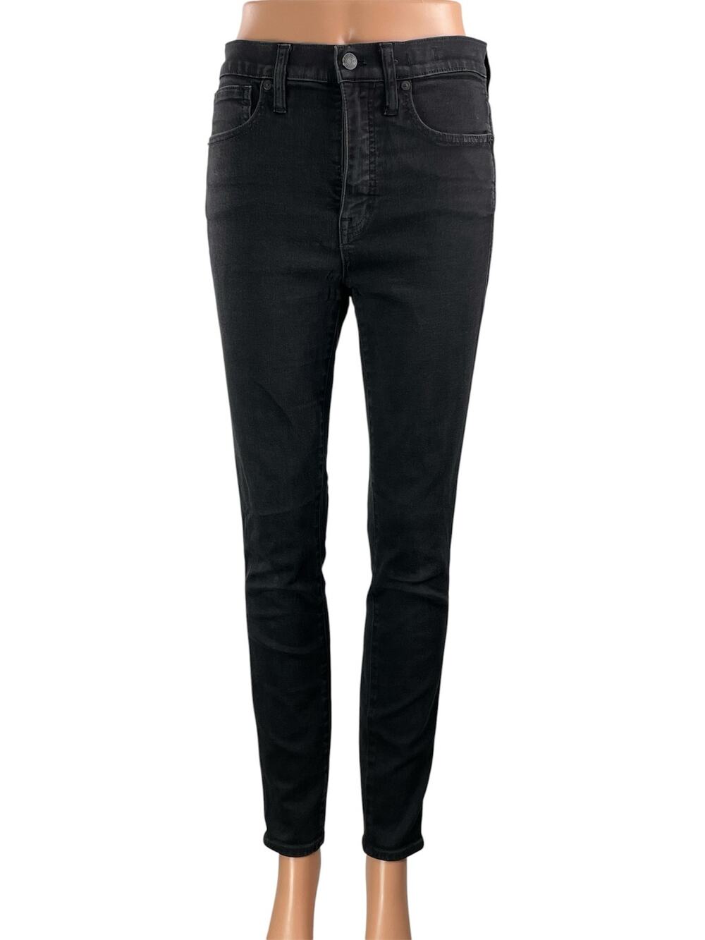 Madewell 10" The High Rise Skinny Women's Black Y2k Casual Denim Jeans Size 27